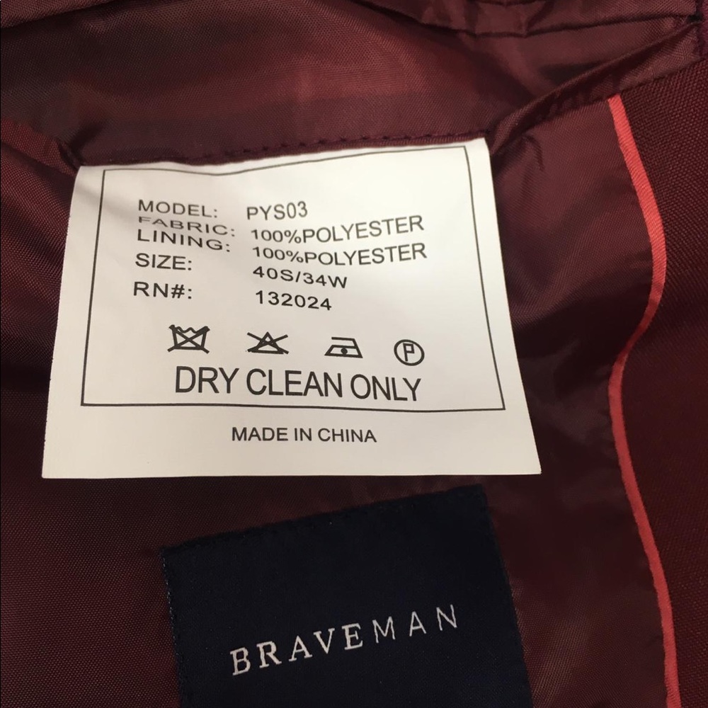 Braveman slim fit 3 piece suit 40S/34W - Picture 8 of 8